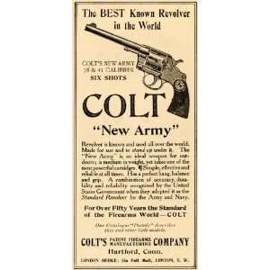  1906 Ad New Army 38 41 Calibres Colt Firearms Revolver 