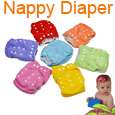 colors Adjustable Baby Nappy Diaper + 7PCS Inserts  