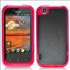 Pink Black TPU Skin Bumper Cover Case for LG Maxx Touch E739 T Mobile 