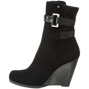 NEW IN BOX* GUESS MERRIMENT WEDGE ANKLE BOOTIES BLACK SZ 7  