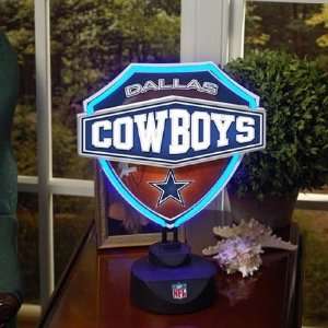  Memory Company Dallas Cowboys Neon Shield Table Lamp 