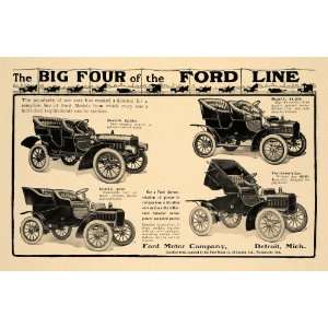  1905 Ad Big 4 Ford Automobiles Doctors Car Models B C F 