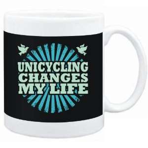  Mug Black  Unicycling changes my life  Hobbies Sports 