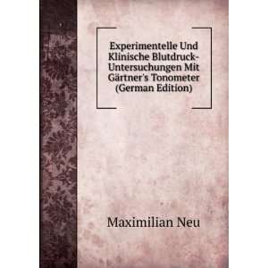   Tonometer (German Edition) (9785877314634) Maximilian Neu Books