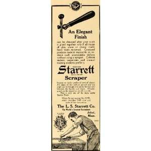   Ad L. S. Starrett Pain Clue Scraper Athol Mass   Original Print Ad