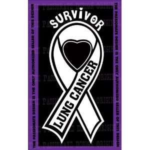 Lung Cancer Ribbon Decal 8 X 14 