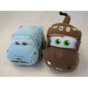  2011 Disney Pixar Plush Tow Mater and Finn McMissle Toys 