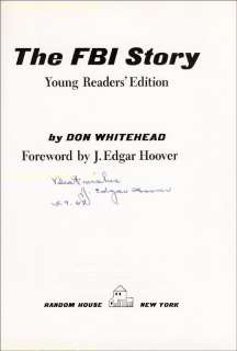 EDGAR HOOVER   ANNOTATED BOOK SIGNED 05/09/1967  