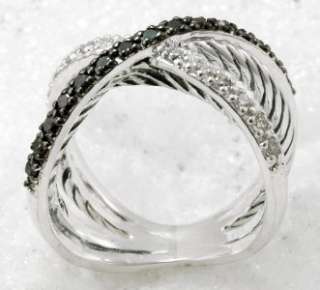 From the Graphite Ice Crossover Collection, Sterling Silver ring with 