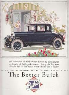 1926 Buick Motor Co Ad Two Door Opera Coupe  