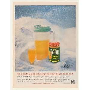  1961 Tang Breakfast Drink Tastes Good When Cold Print Ad 