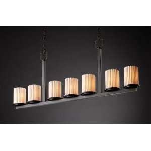 Justice Design Group POR 8779 DBRZ Dark Bronze Limoges Dakota 7 Light 