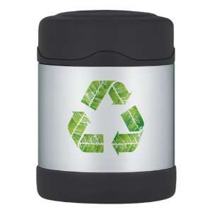  Thermos Food Jar Recycle Symbol in Leaves 