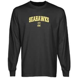UNCW Seahawks Shirts  UNC Wilmington Seahawks Charcoal Logo Arch Long 