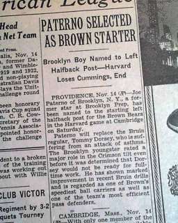 Coach JOE PATERNO Brown University PENN STATE Football Start 1946 Old 