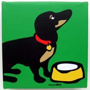  Hungry Dachshund by Marc Tetro. Giclee on Fine Art 