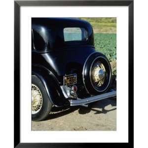  Tail End of 1932 Ford V 8 Deluxe Victoria Coupe Framed Art 