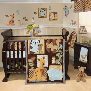   Ivy 7 Piece Crib Bedding Set Animal Antics Includes Mobile NEW  