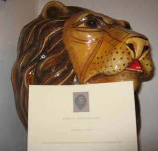 Sergio Bustamante Paper Mache Lion Head Limited Edition  
