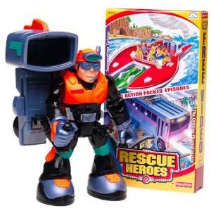  Rescue Heroes Optic Force Set~Rock Miner with Working 
