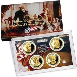 2008 S United States Proof Presidential Dollar Set  