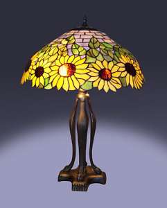 UNIQUE TIFFANY STYLE SUNFLOWER TABLE LAMPS LIGHT NEW  