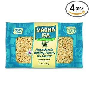 Mauna Loa Macadamia Baking Pieces, Dry Roasted, 6 Ounce Bags (Pack of 