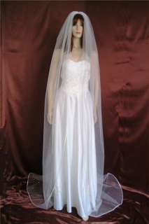 Same standard cut rhinestone veil and 120in length but with a pencil 