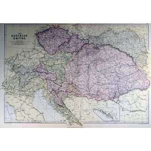  Blackie 1882 Antique Map of the Austrian Empire   20 x 26 