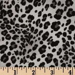   Double Knit Leopard Gray/White Fabric By The Yard Arts, Crafts