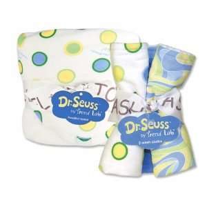   Seuss Blue Oh The Places Youll Go Hooded Towel and Wash Cloth Set