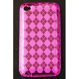  Pink Argyle Diamond Soft Silicone Skin Gel Cover Case for 