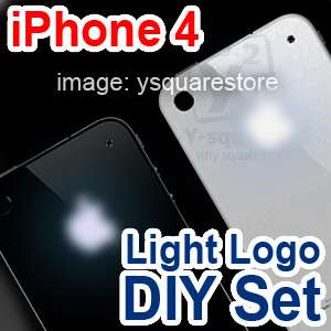 White/Black GSM iPhone4Luminescent Apple LED Light Up Logo Glowing Mod 