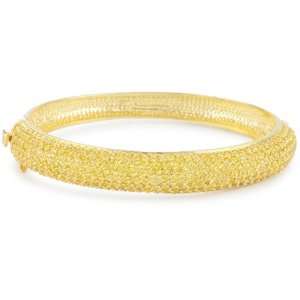 CZ by Kenneth Jay Lane Classic CZ Luxe Pave 18k Gold Plated Oval 