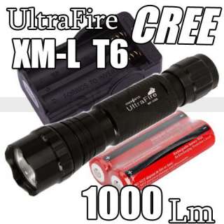UltraFire WF 501B CREE XM L T6 LED 1000lm Lumen 5 Mode Flashlight 2x 