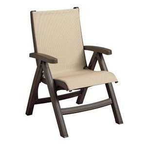  Grosfillex® Belize Midback Folding Sling Chair   Khaki 