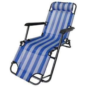 High Back Beach Chair Three Position Adjustable with Free Neck Pillow 