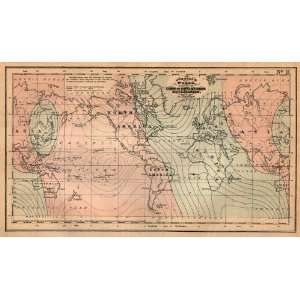   Word Showing the Lines of Equal Magnetic Declination