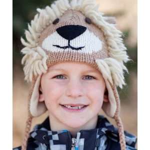  Kids Size Knitwits Lion Wool Knit Pilot Hat by deLux 