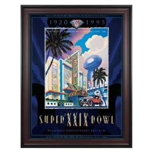 com Framed Canvas 36 x 48 Super Bowl XXIX Program Print   1995, 49ers 