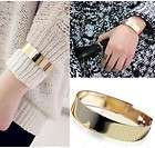 HOT Fashion Gold / Silver Color Mirrors Metal Armor Bracelet Hand Cuff 