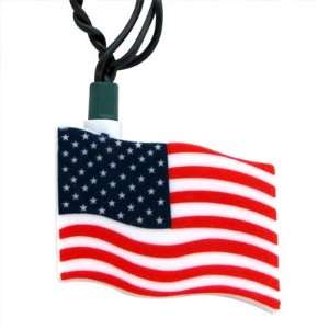 10 American Flag String Fourth of July Light Set 