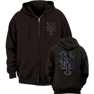  New York Mets Black Field Idol Zip Hooded Sweatshirt 