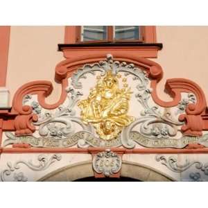  Detail of Baroque Decoration on Facade of Building at Kral Jiri 