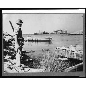  Tobruk Libya,sunken,damaged ships 1941,World War