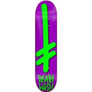 Deathwish Gang Logo Deck 7.62 Purple Green Skateboard Decks  