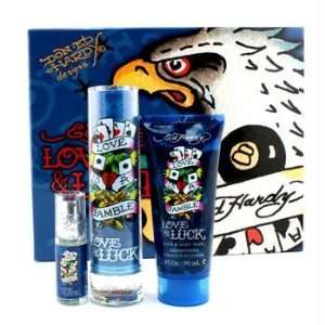 ED Hardy Love & Luck Eagle Coffret Edt Spray 50ml/1.7oz + Hair & Body 