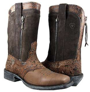 Ariat Womens Rodeobaby Envy El Paso Brown/Wrangled Brown Cowboy Boots 