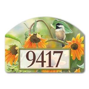  Sunflower Chickadee Address Sign Patio, Lawn & Garden