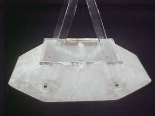 Vintage White Marbled Lucite Purse Handbag  